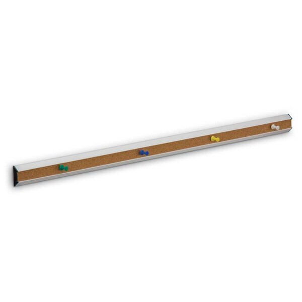 United Visual Products Decor Wood Combo Board, 60"x48", Light Oak/Black Porcelain & Surf UV704DEFAB-LTOAK-BLKPORC-SURF - main